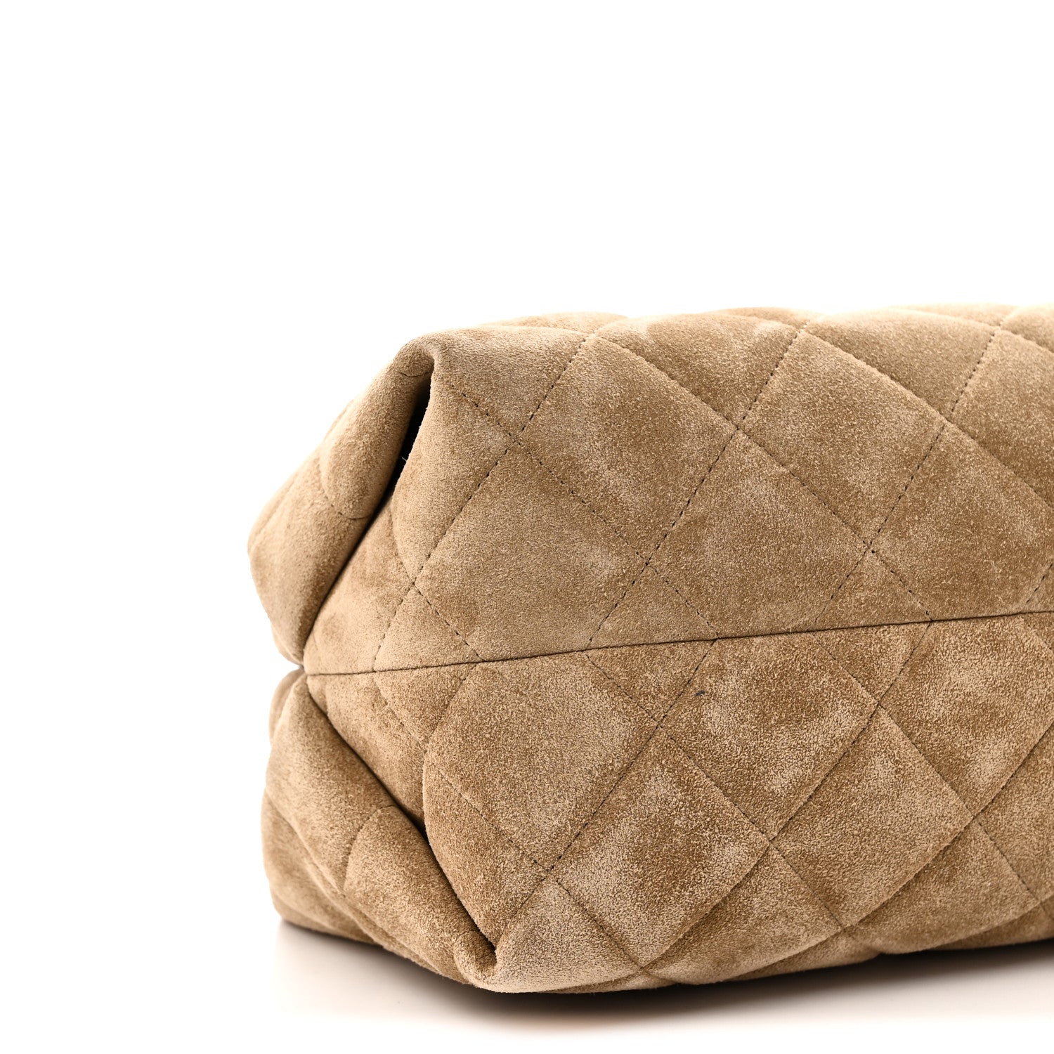 Chanel Suede Clutch With Chain Dark Beige 9 of 11