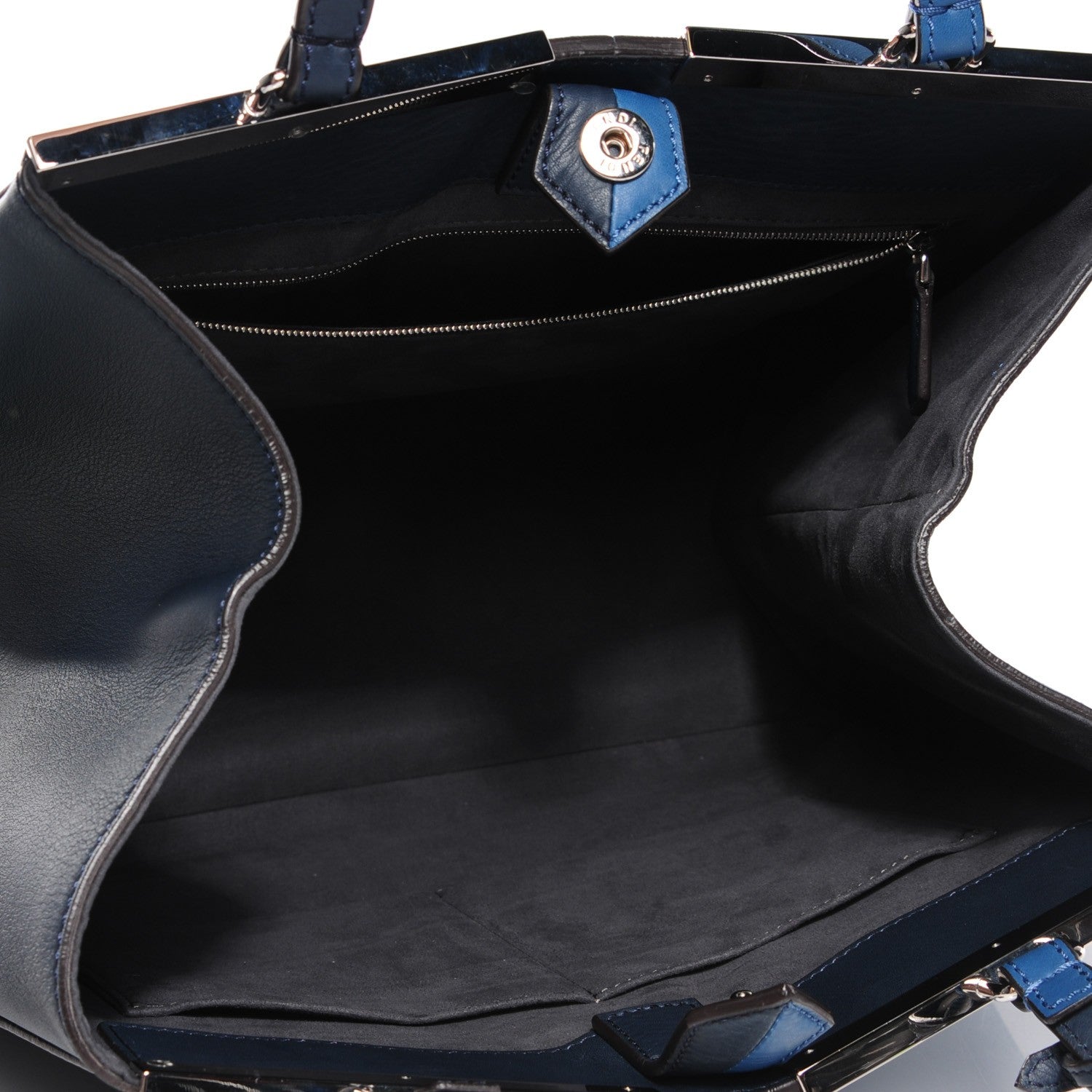 Fendi Vitello Bi-Color Large 3Jours Tote Lavagna Cobalto 7 of 10