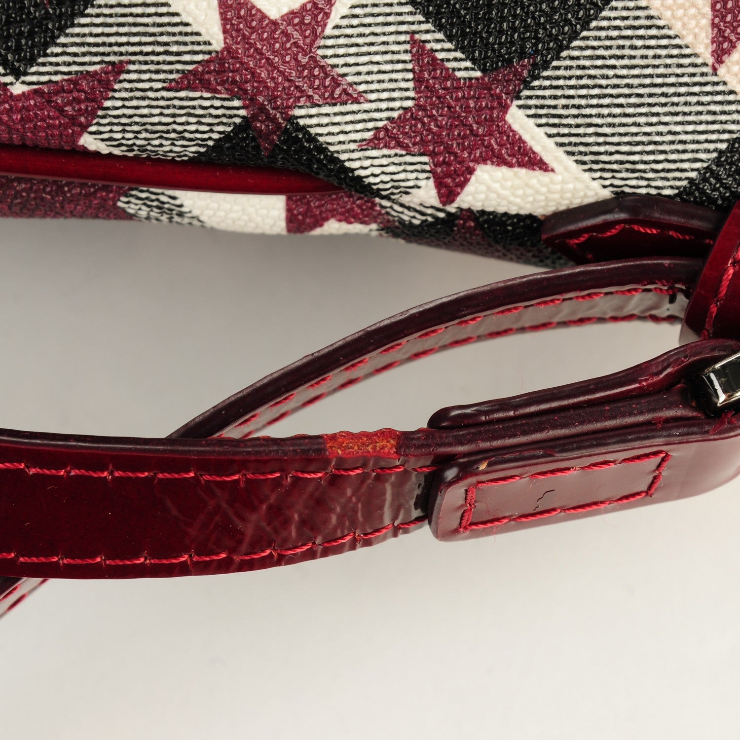 Burberry Patent Supernova Check Stars Small Julia Crossbody Bag Berry Red 7 of 10