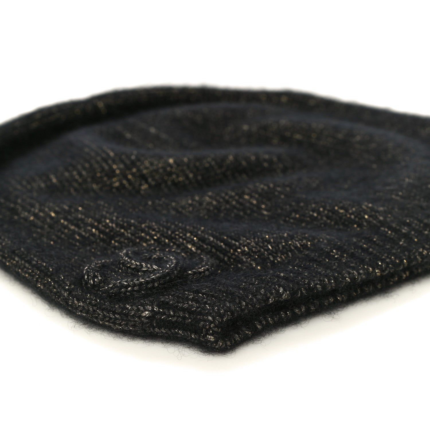 Chanel Cashmere Blend CC Beanie Hat Black Multicolor 6 of 7