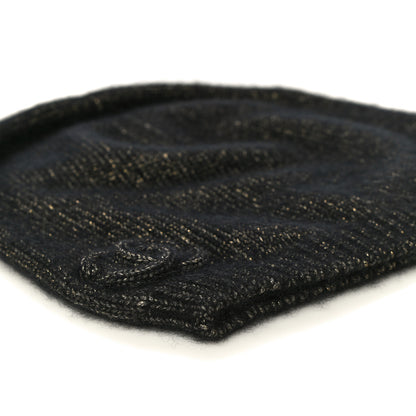 Chanel Cashmere Blend CC Beanie Hat Black Multicolor 6 of 7