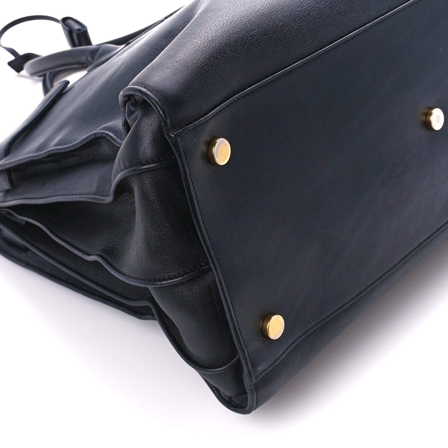 Saint Laurent Calfskin Large Sac de Jour Carryall Navy Blue 11 of 13