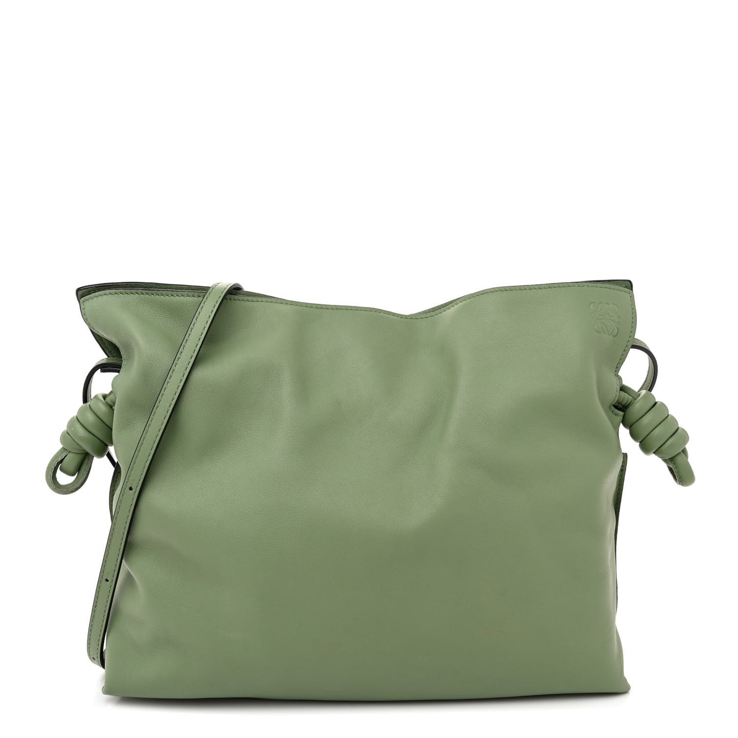 Nappa Flamenco Knot Clutch Rosemary