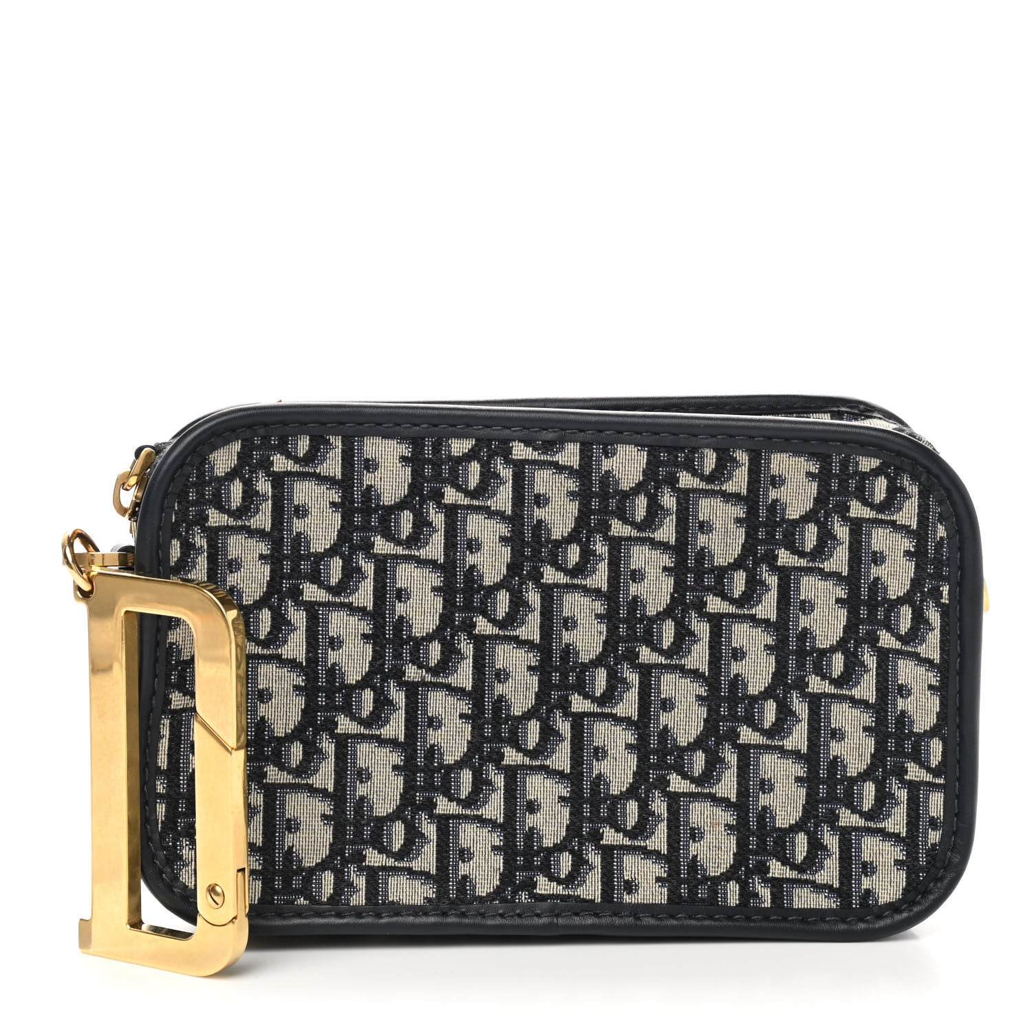 Christian Dior Oblique Diorquake Clutch Blue 1 of 6