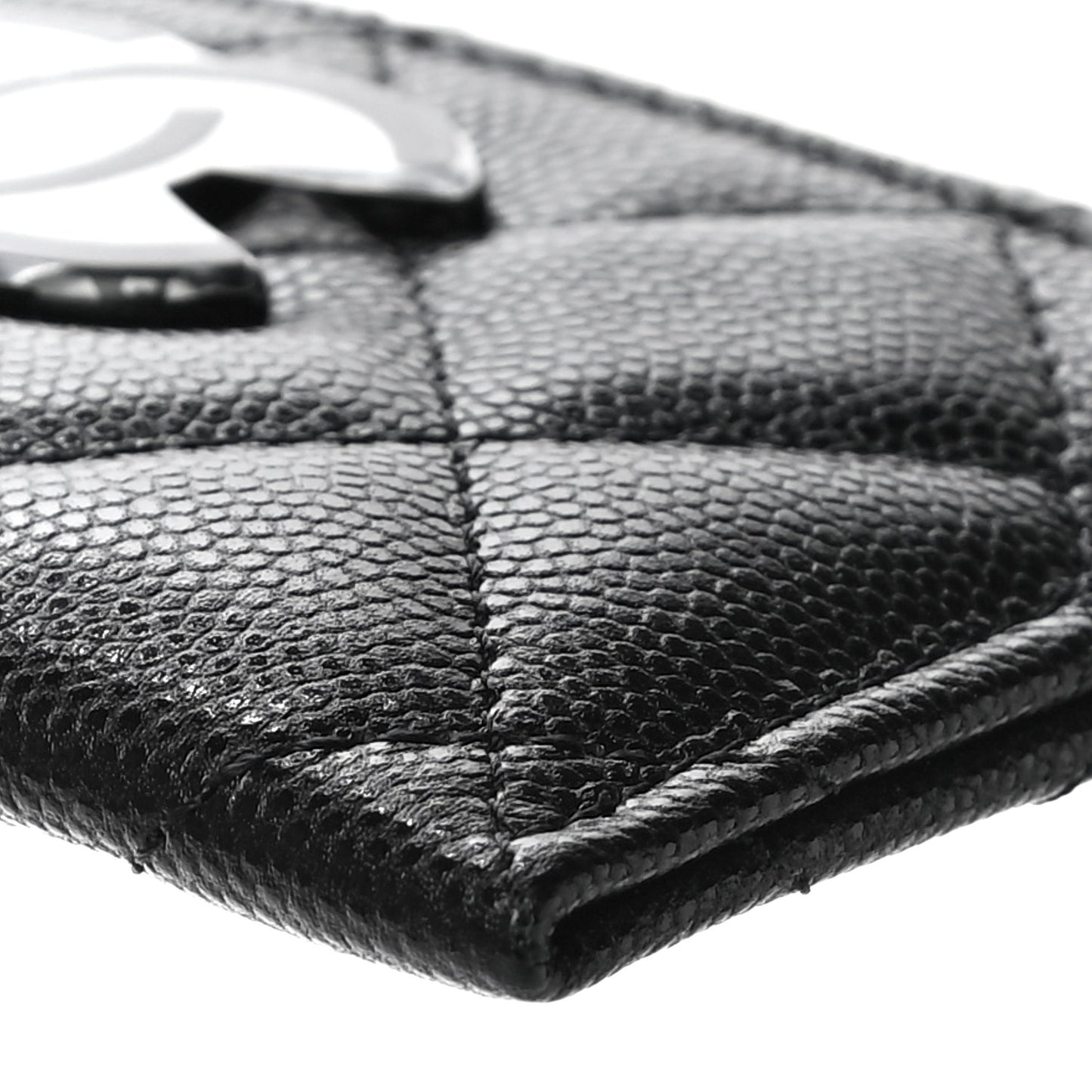 Caviar Quilted My Everything Card Holder Black