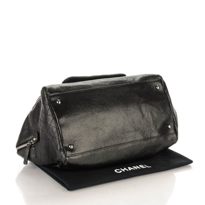 Chanel Glazed Caviar Pocket In The City Tote Black 4 of 10
