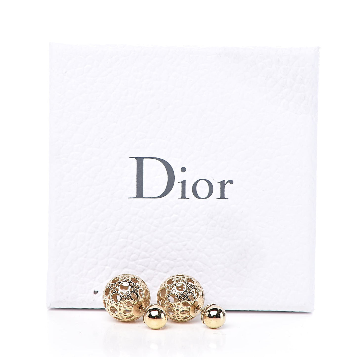 Cannage Mise En Dior Tribal Earrings Gold