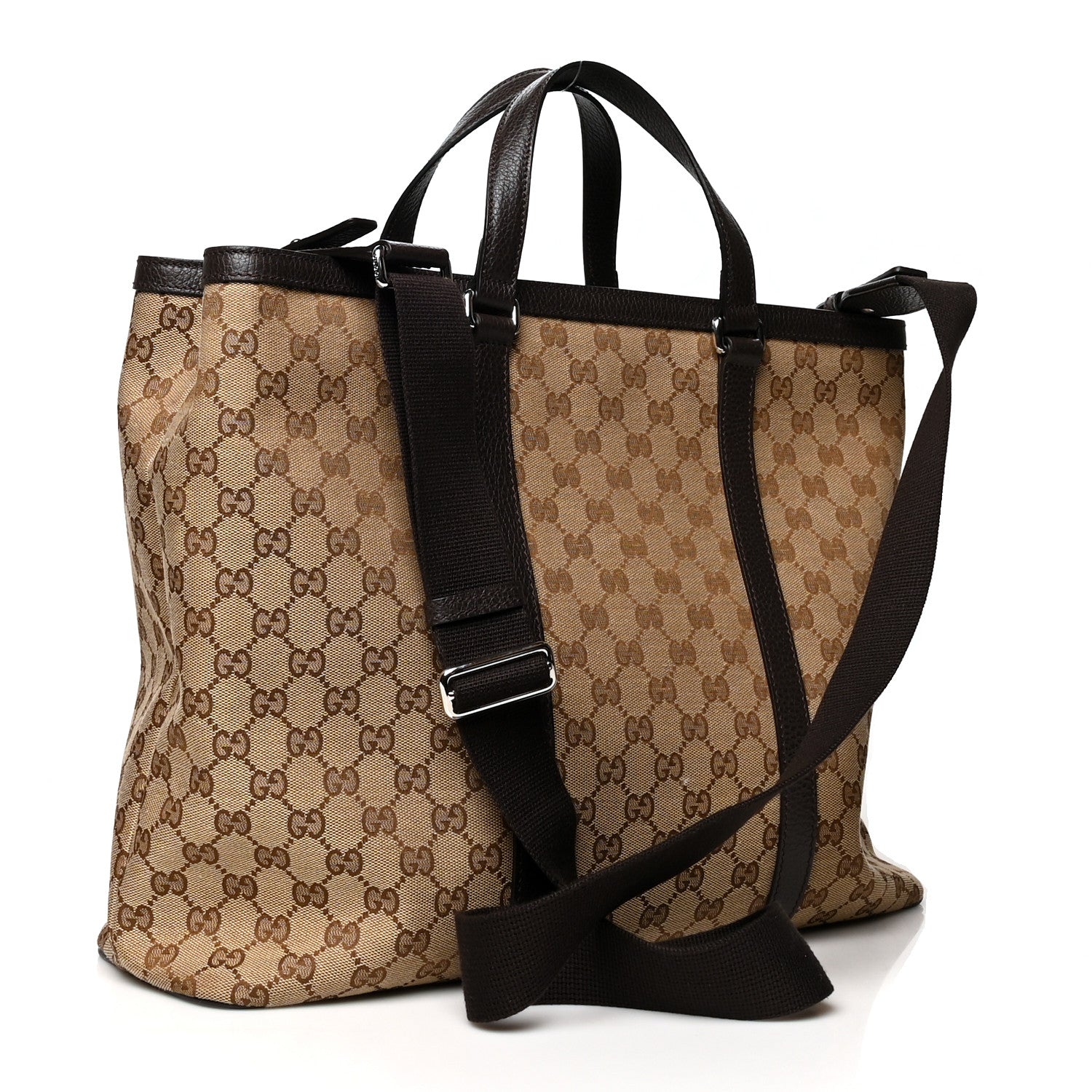 Gucci GG Monogram Large Joy Tote Bag Dark Brown 2 of 9