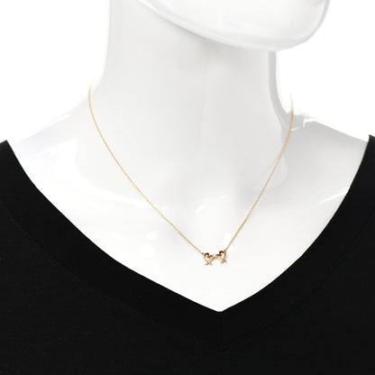 Tiffany 18K Yellow Gold Diamond Paloma Picasso Double Loving Heart Pendant Necklace 2 of 6