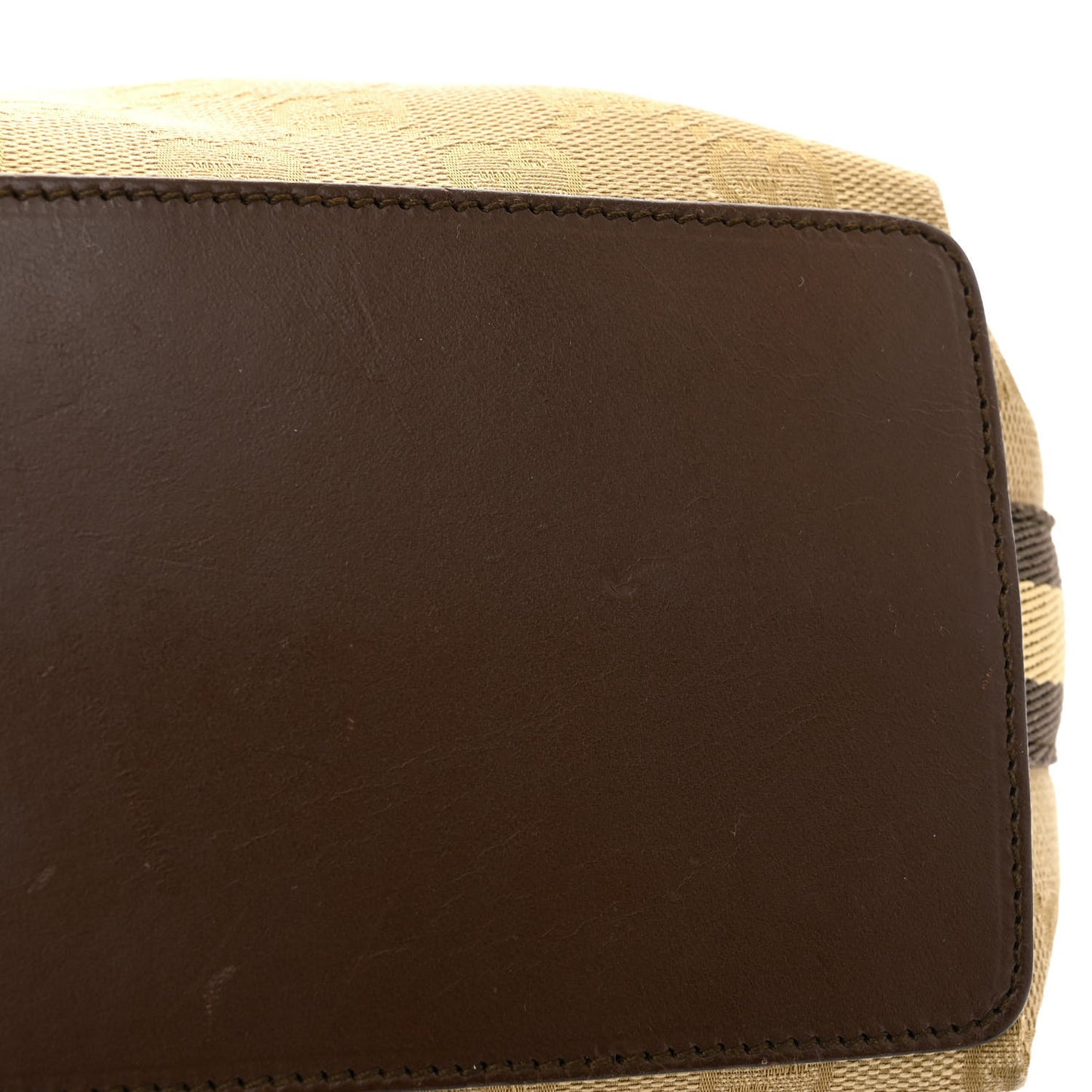 Monogram Small Bucket Tote Beige Dark Brown