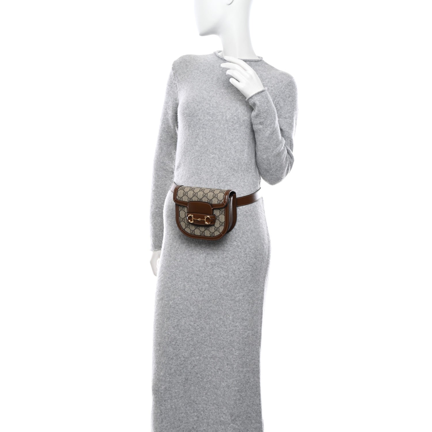 Gucci GG Supreme Monogram Horsebit 1955 Belt Bag Beige Brown Sugar 2 of 9