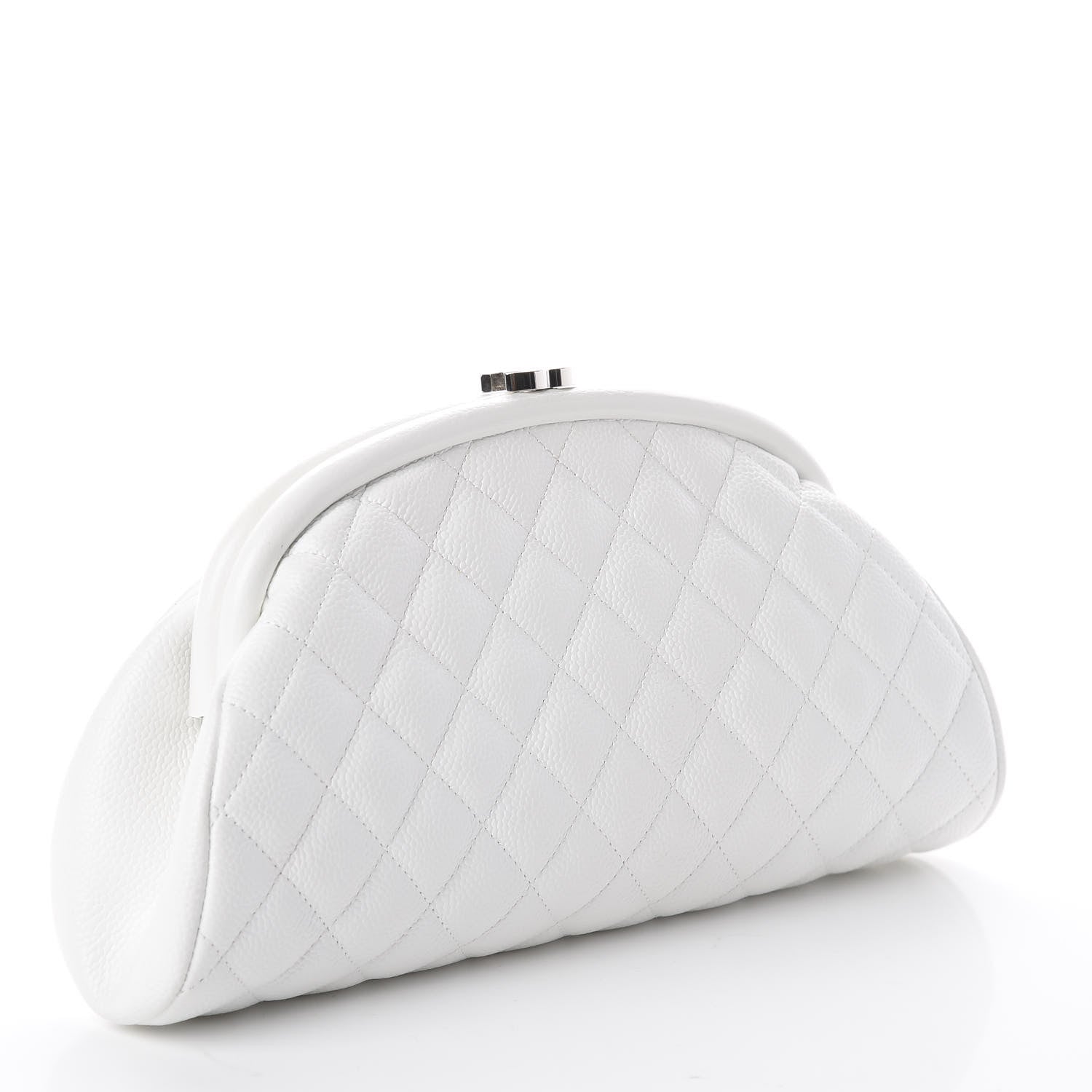 Chanel Caviar Quilted Timeless Clutch White 2 of 7