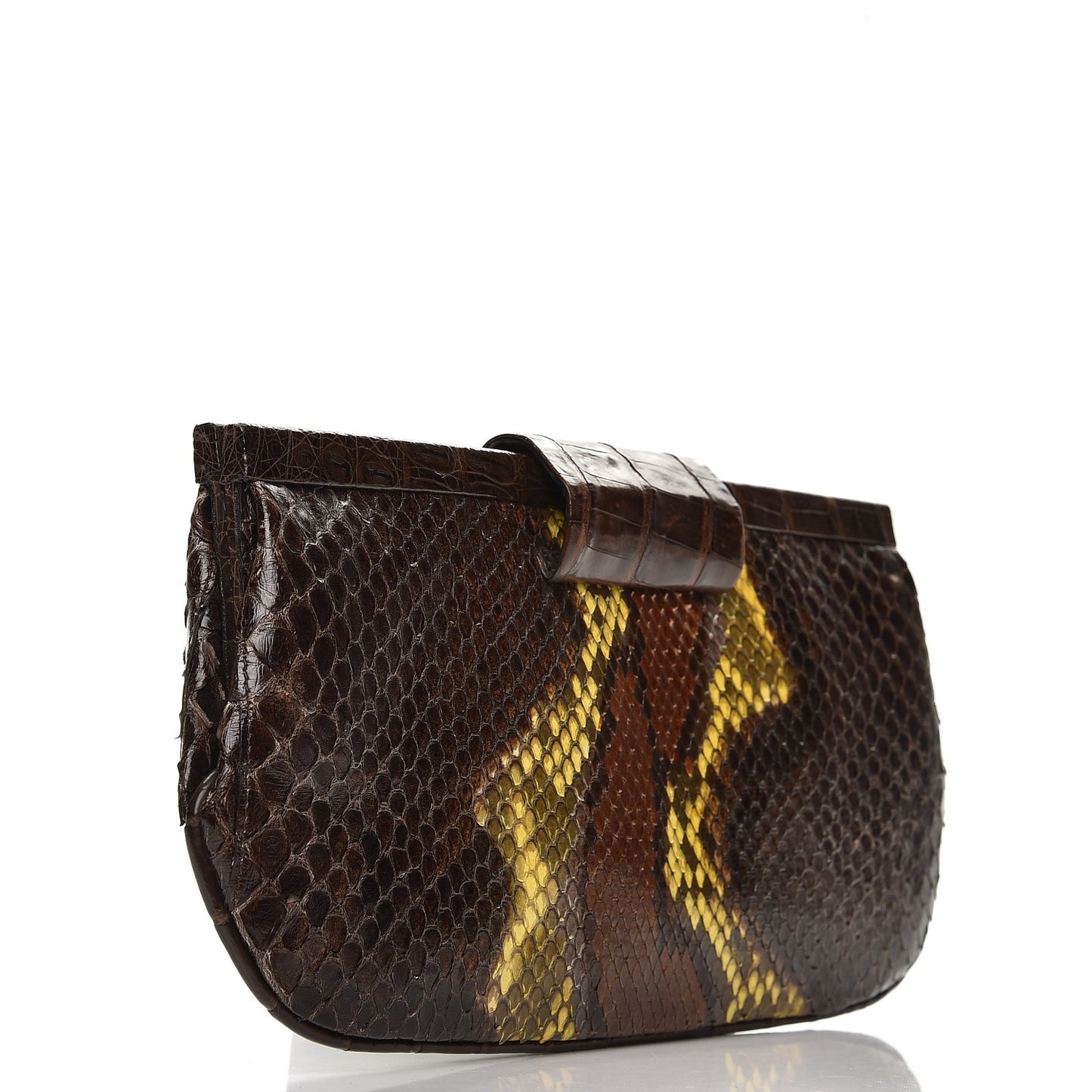 Crocodile Clutch Brown