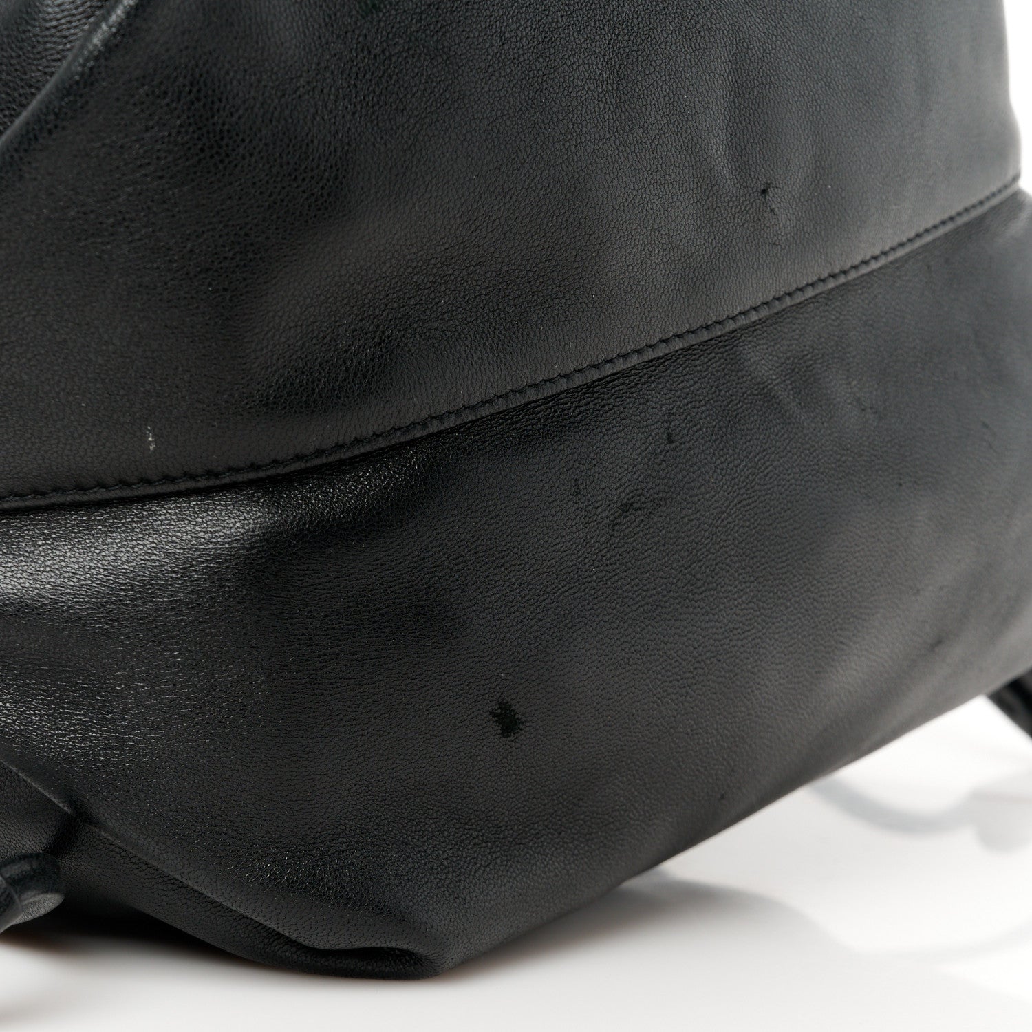 Saint Laurent Lambskin Teddy Drawstring Bag Black 13 of 14