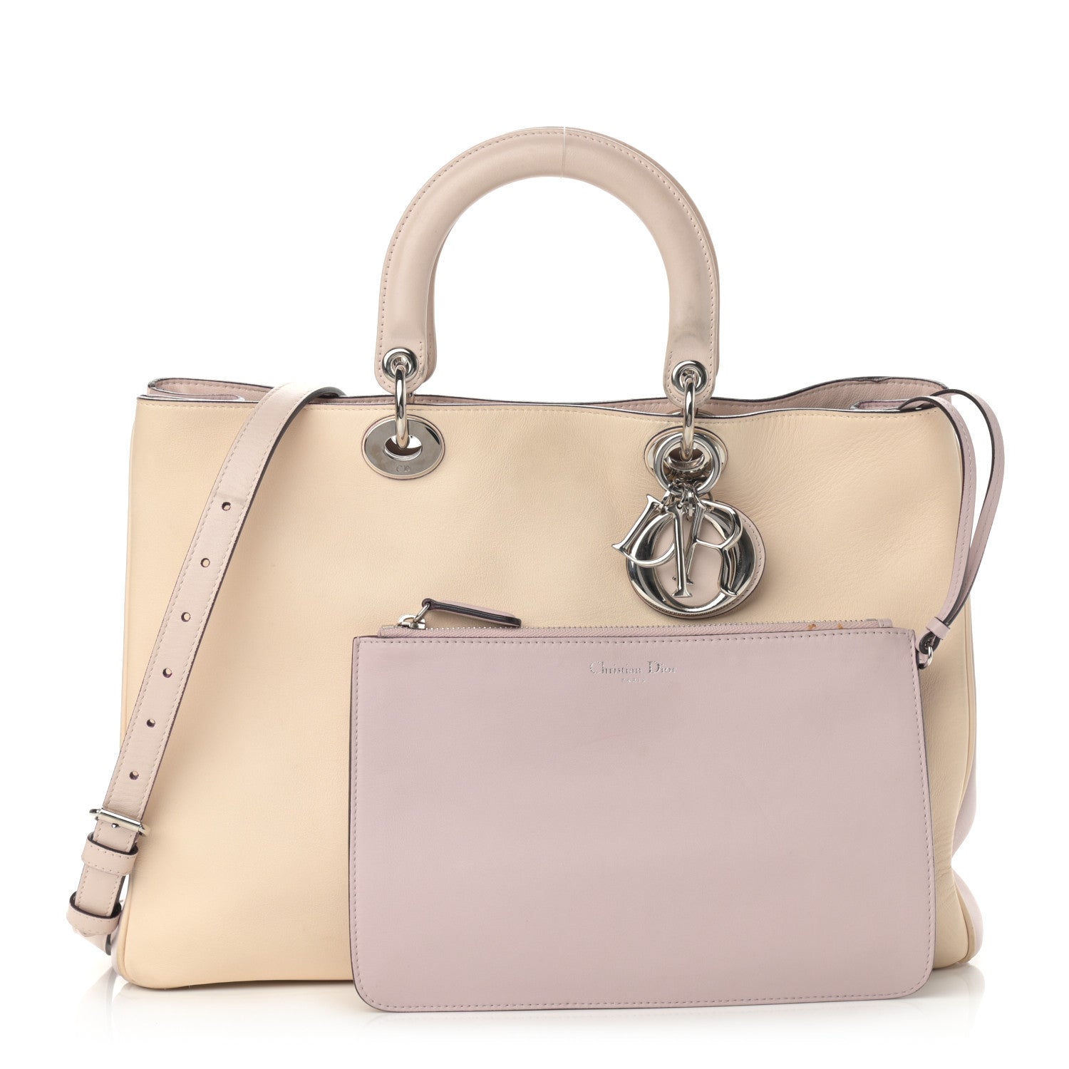 Christian Dior Smooth Calfskin Large Diorissimo Tote Beige 1 of 17