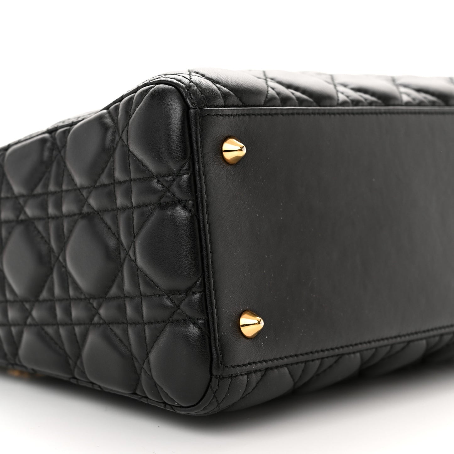 Lambskin Cannage Medium Lady Dior Black