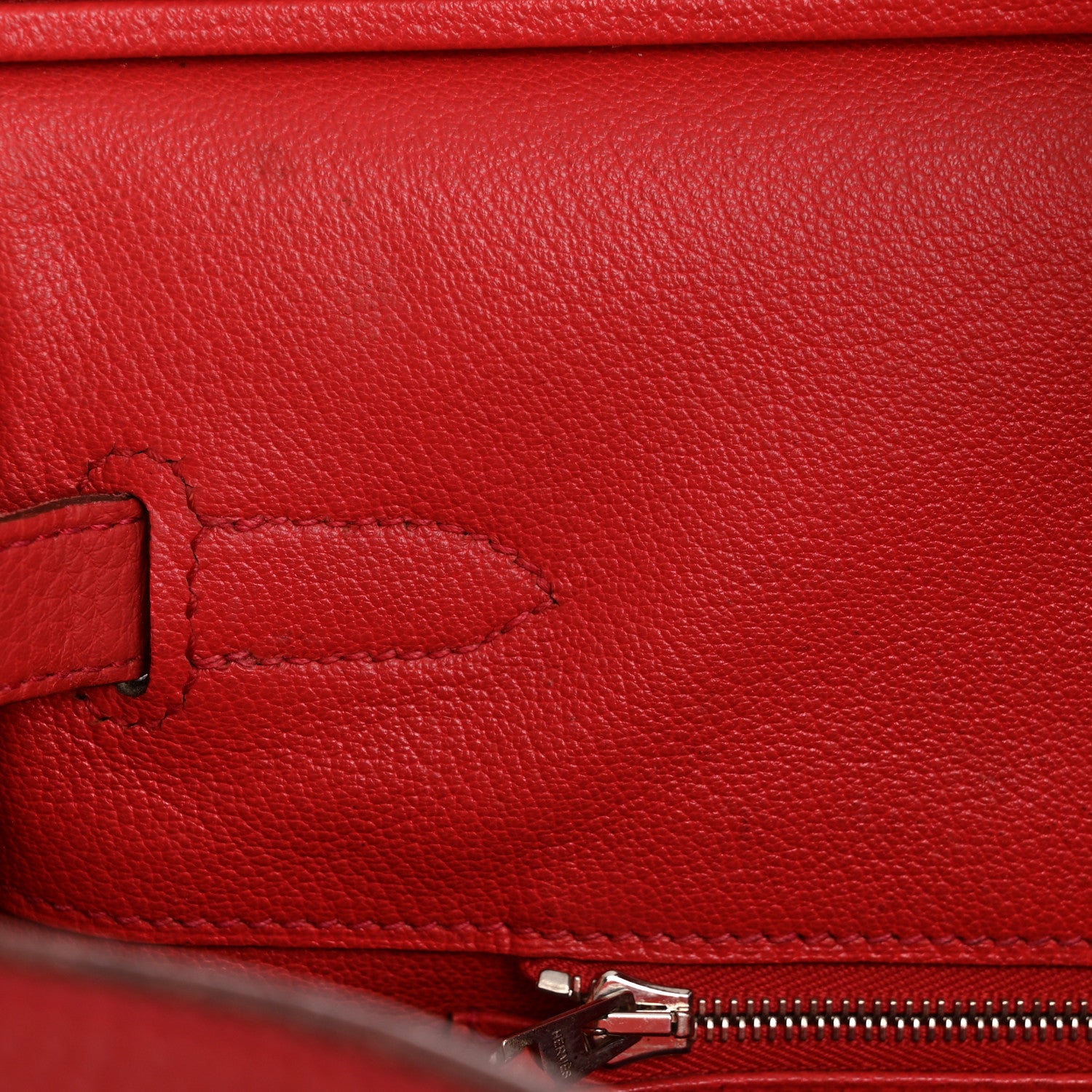 Hermes Taurillon Clemence Birkin 40 Rouge Venetian 10 of 15
