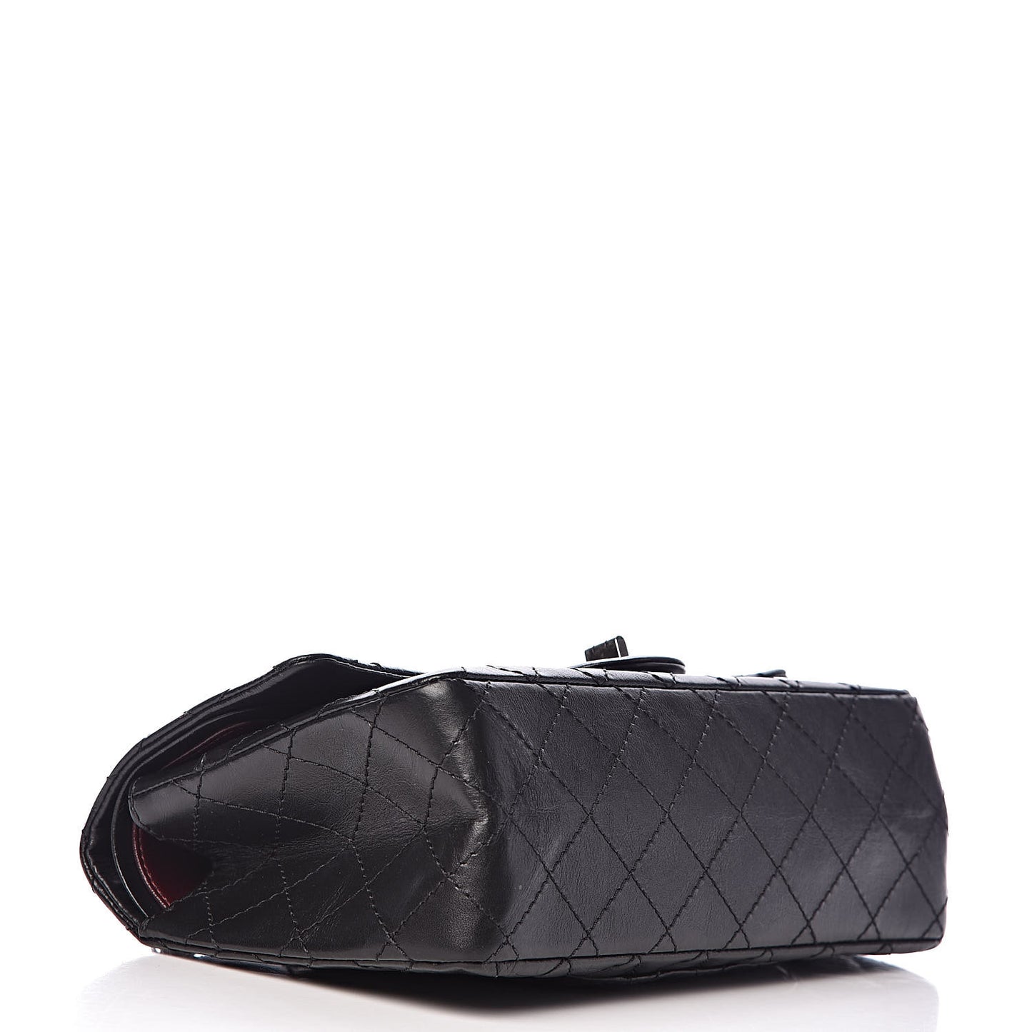Aged Calfskin Quilted 2.55 Reissue 225 Flap Black