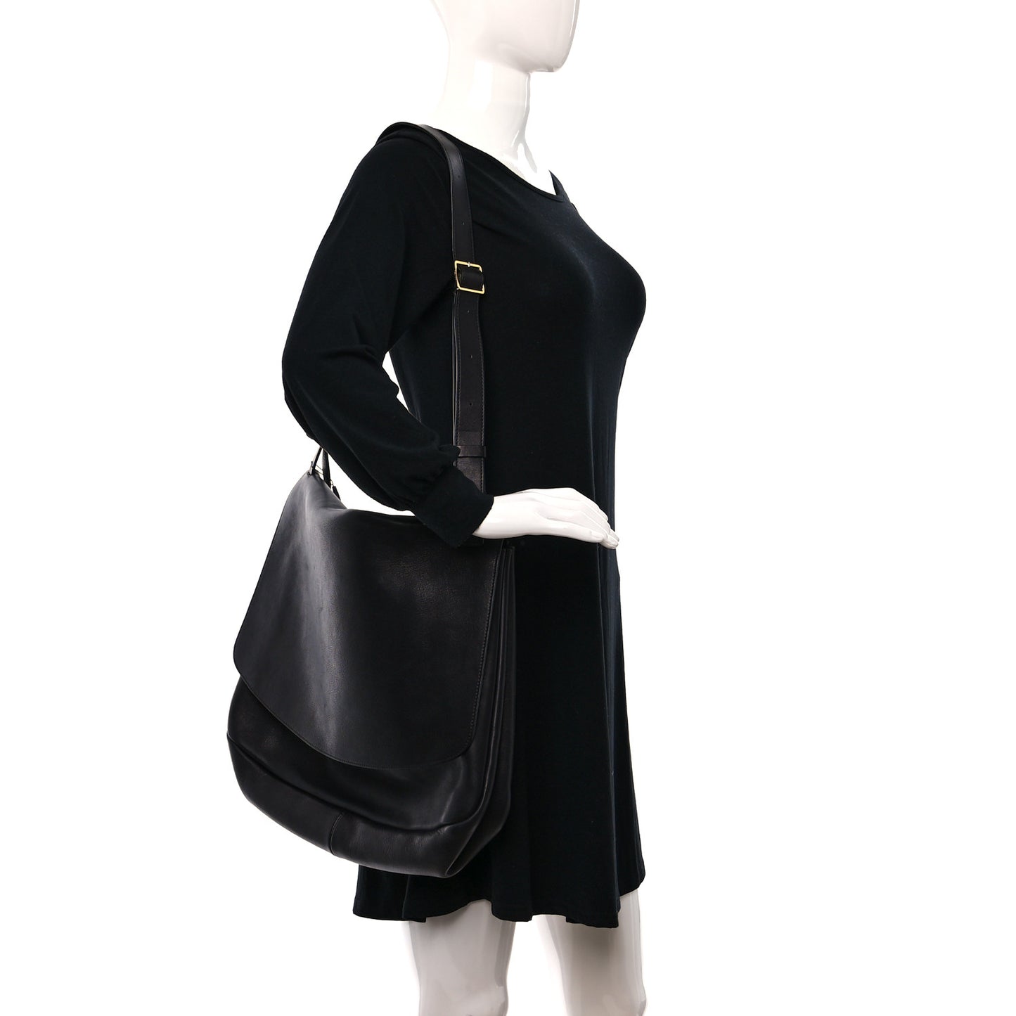 Calfskin Mail Bag Black