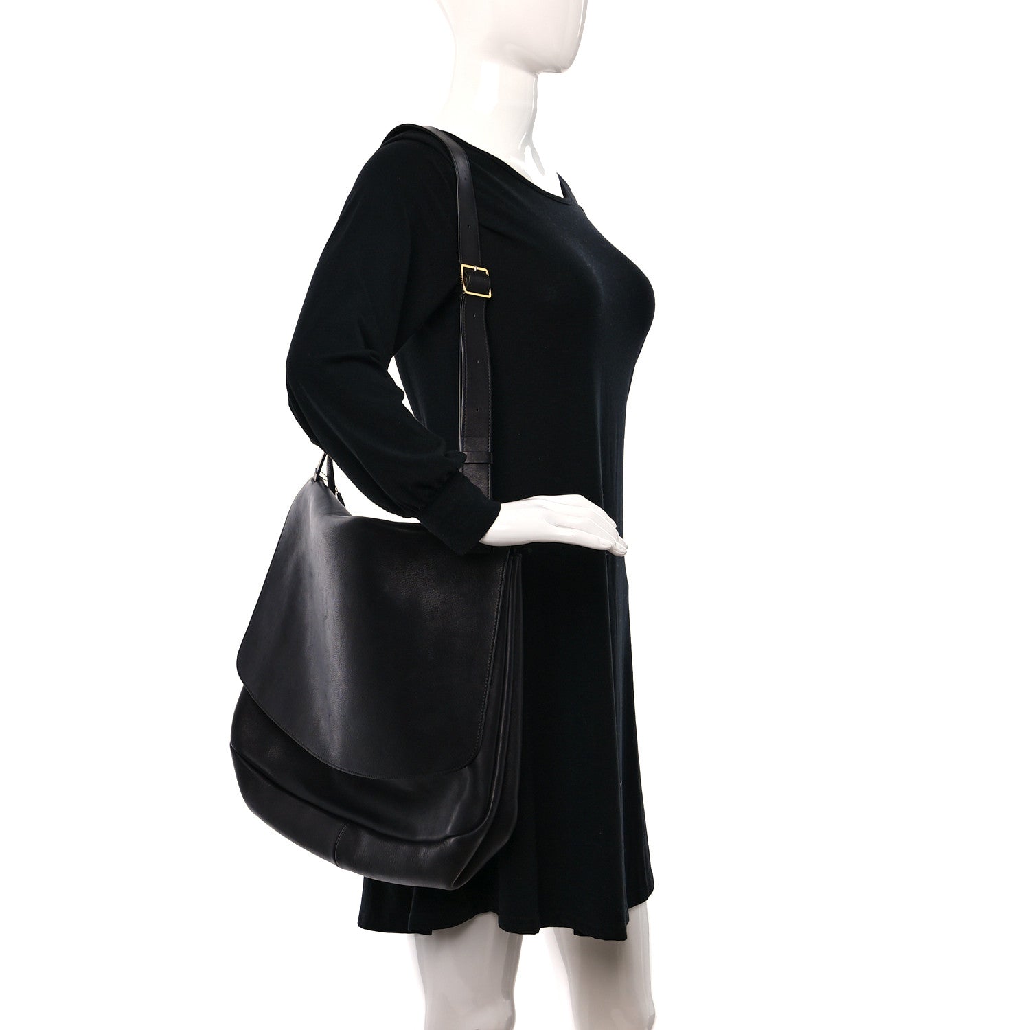 The Row Calfskin Mail Bag Black 2 of 10