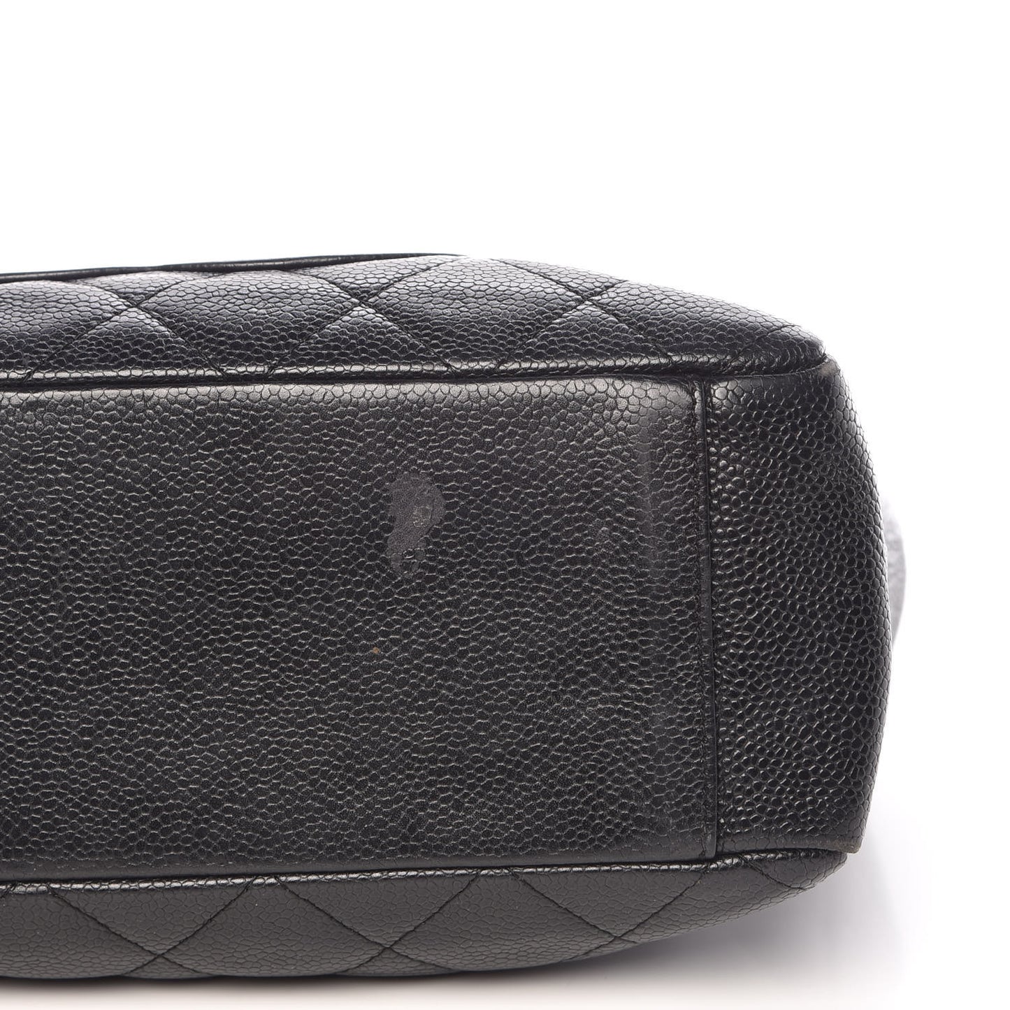 Caviar Quilted Petit Shopping Tote PST Black