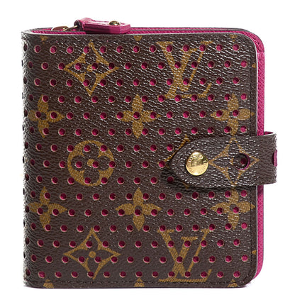 Louis Vuitton Monogram Perforated Compact Zipped Wallet Fuchsia 1 of 8