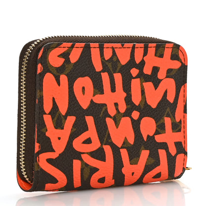 Louis Vuitton Monogram Graffiti Zippy Coin Purse Orange 3 of 6
