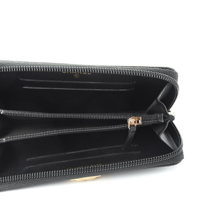 Chanel Caviar Quilted Small Boy Zip Around Wallet Black 5 of 8