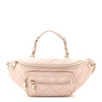 Chanel Iridescent Calfskin Quilted All About Waist Belt Bag Beige 1 of 11