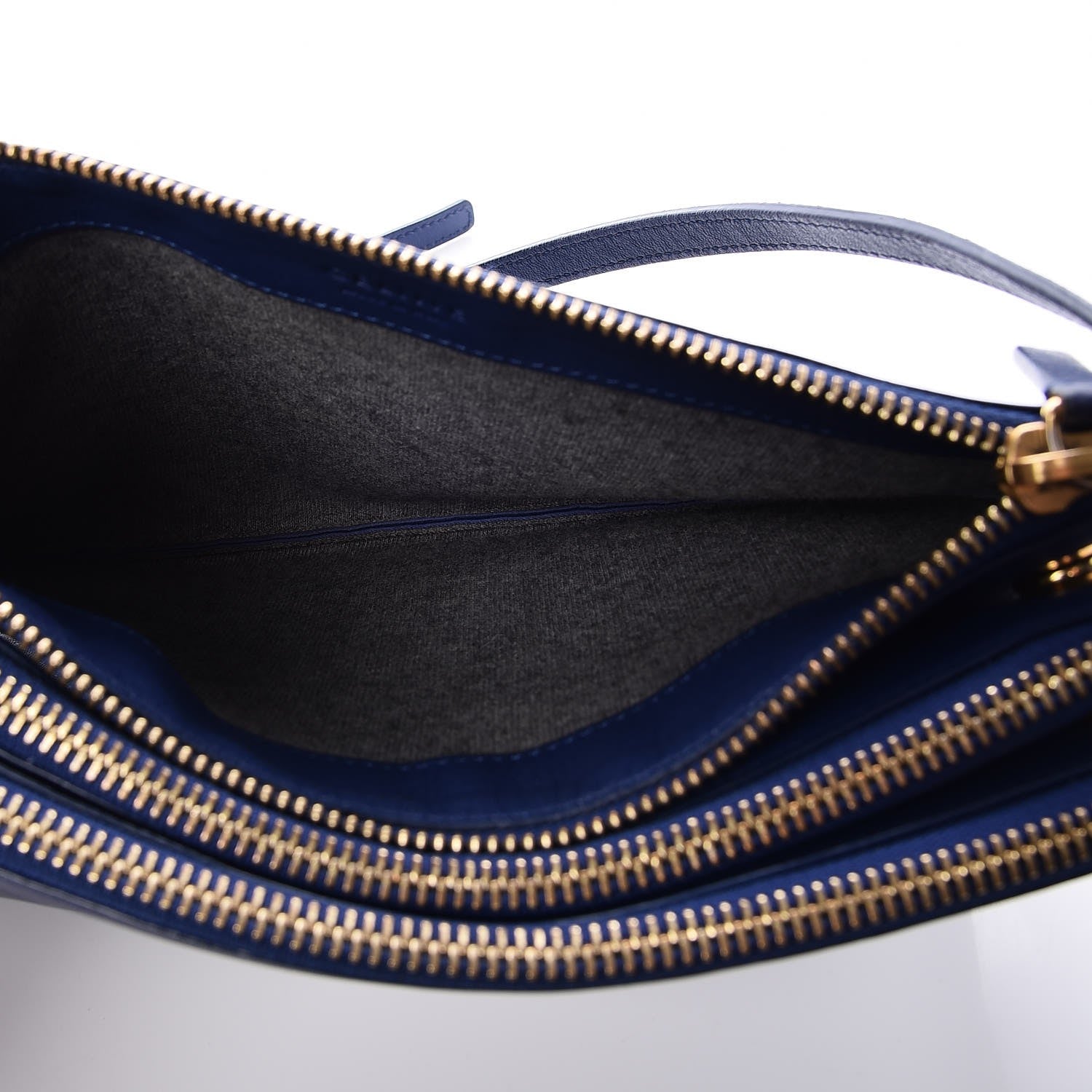 Celine Lambskin Small Trio Crossbody Bag Indigo 5 of 9