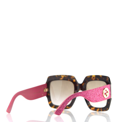 Gucci Square Frame GG0102S Sunglasses Glitter Pink Multi 4 of 8