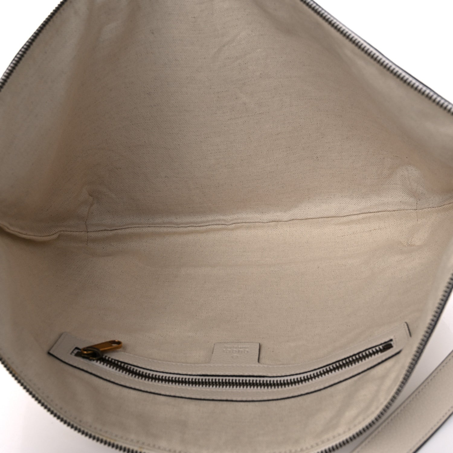 Gucci Grained Calfskin Logo Half Moon Hobo White 5 of 13
