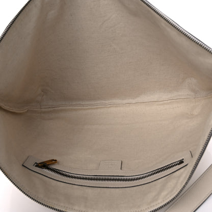 Gucci Grained Calfskin Logo Half Moon Hobo White 5 of 13