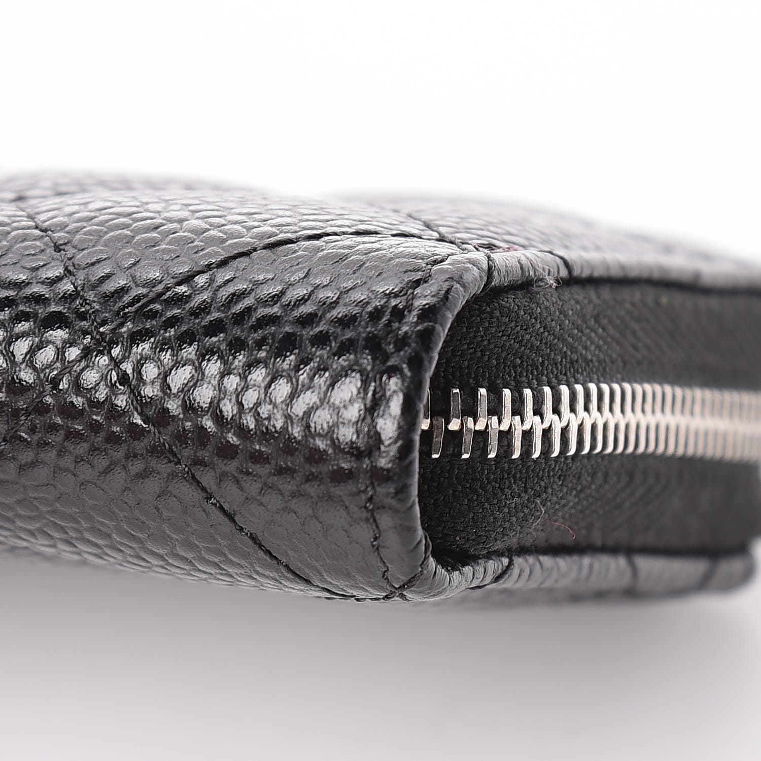 Chanel Caviar Quilted Zip Coin Purse Black 9 of 10