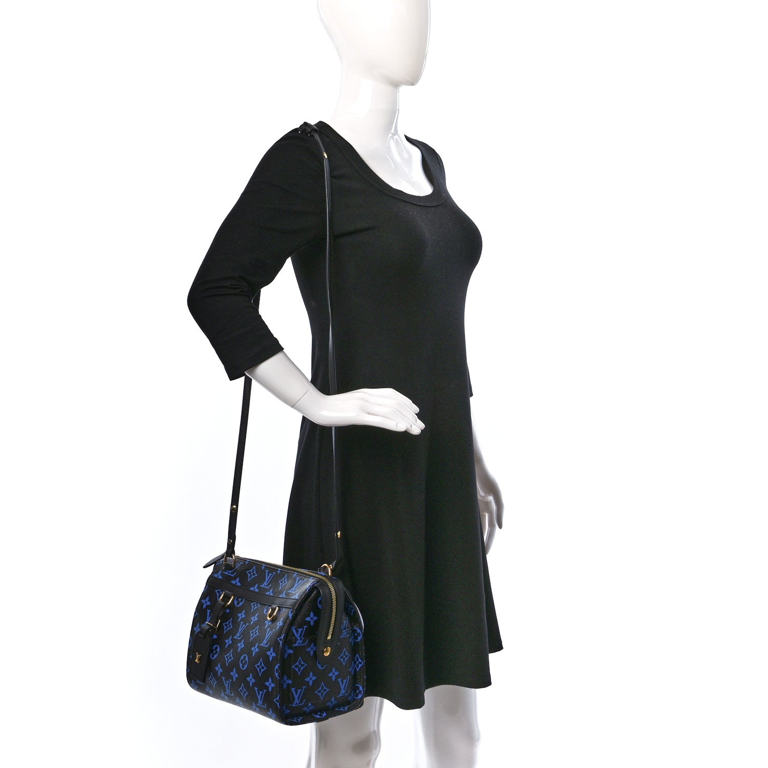 Louis Vuitton Colored Monogram Speedy Amazon PM Blue Black 2 of 11