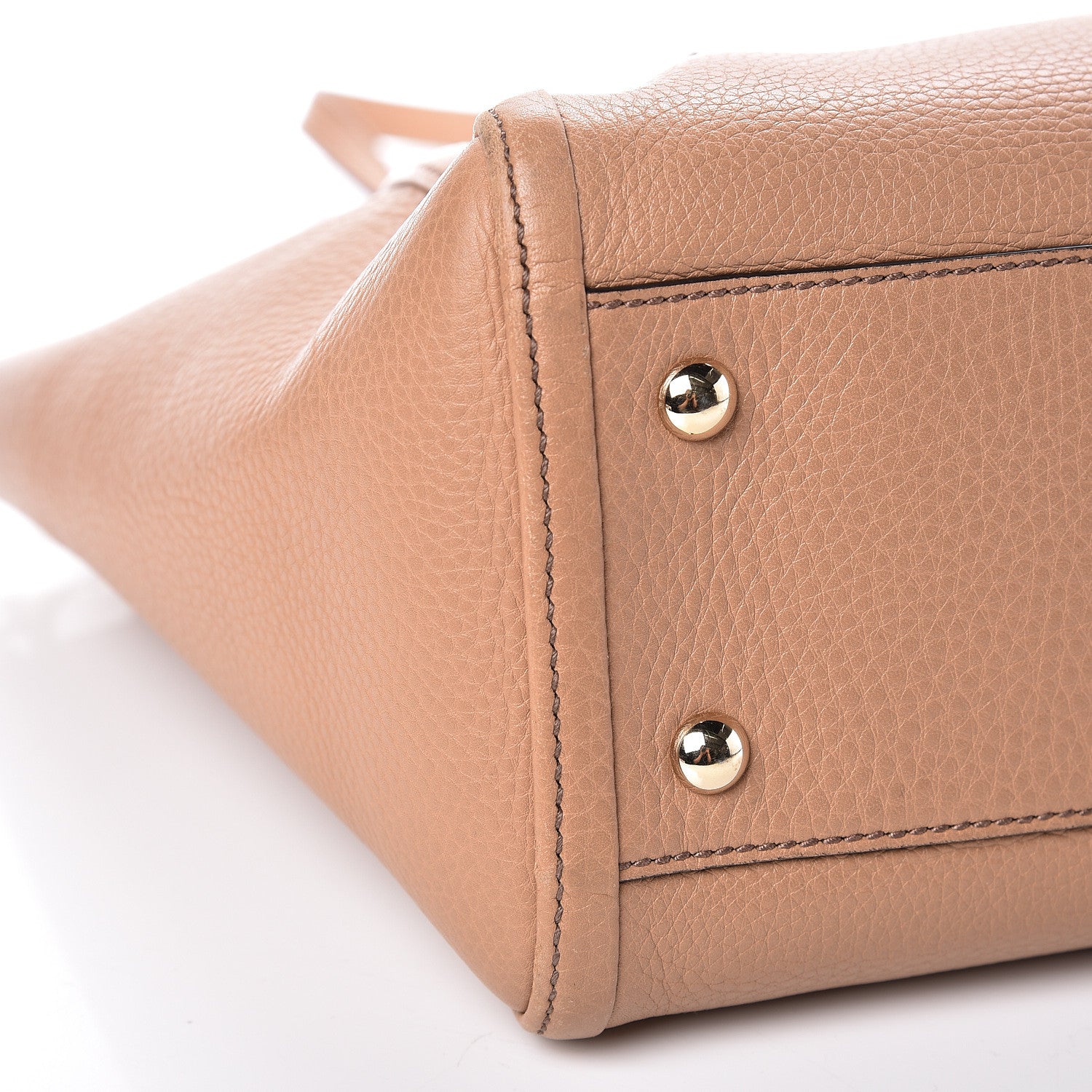 Gucci Pebbled Calfskin Small Soho Top Handle Bag Camelia 5 of 11