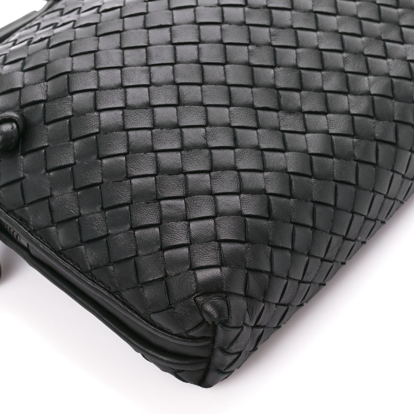 Nappa Intrecciato Nodini Crossbody Messenger Black