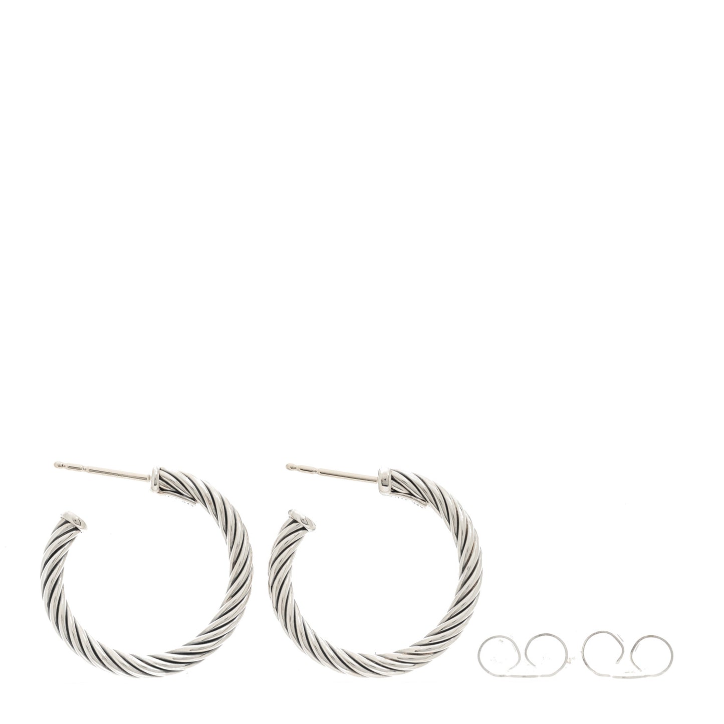 Sterling Silver Small Cable Classics Hoop Earrings