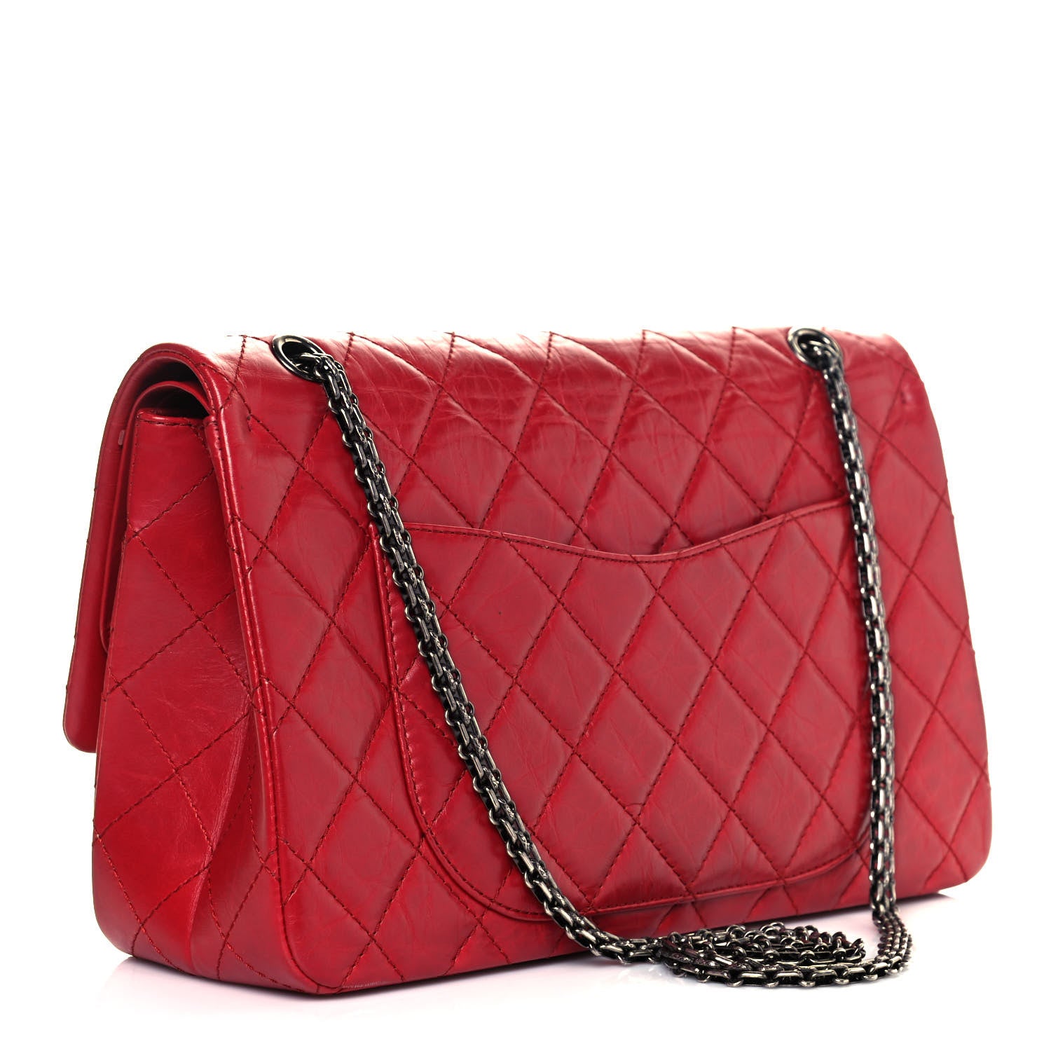 Chanel Aged Calfskin Quilted 2.55 Reissue 227 Flap Red 3 of 19