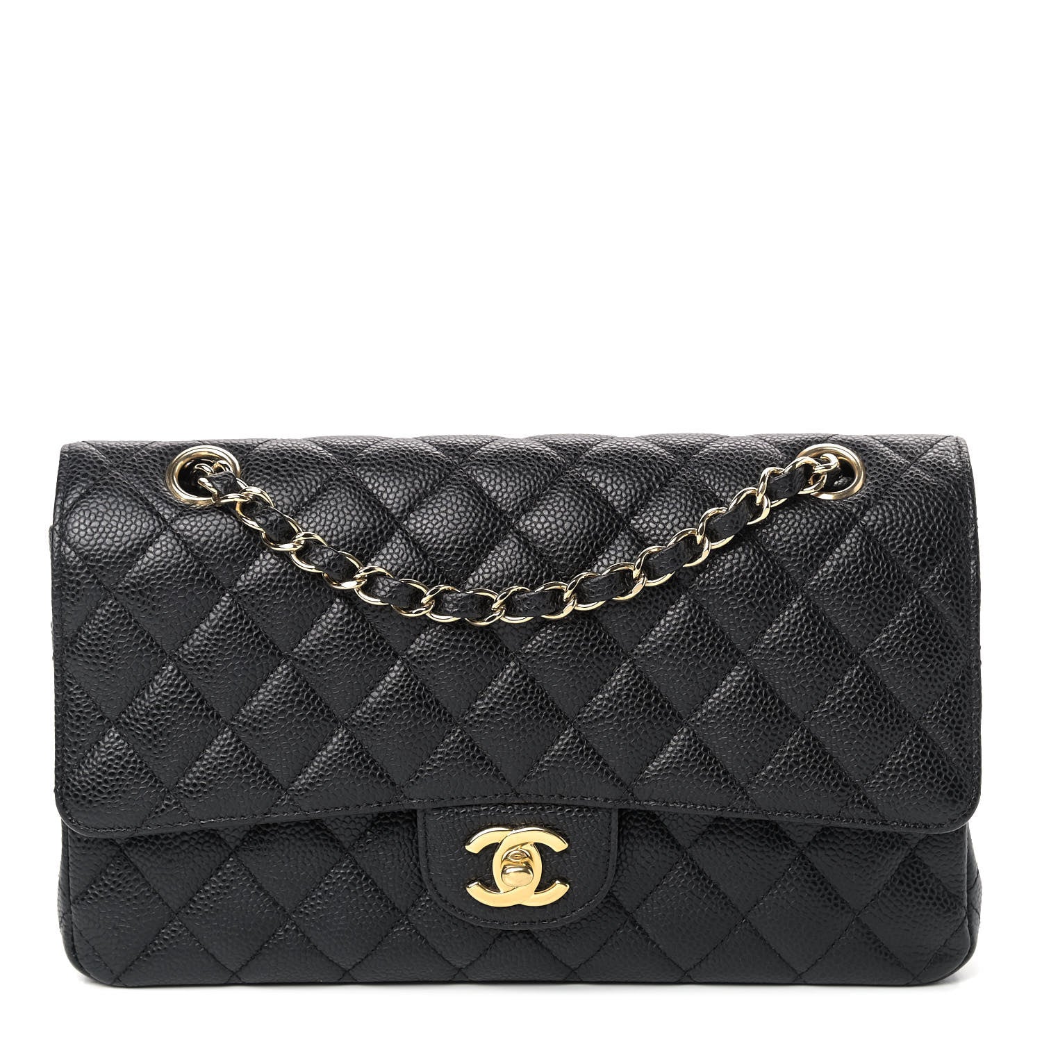 Chanel Caviar Quilted Medium Double Flap Black 1 of 9