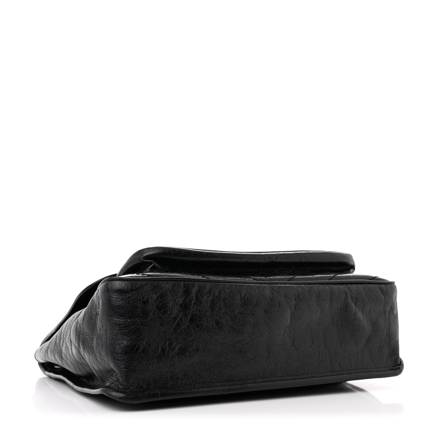 Saint Laurent Crinkled Calfskin Matelasse Monogram Large Niki Chain Satchel Black 4 of 12