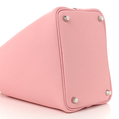 Hermes Taurillon Clemence Picotin Lock 18 PM Rose Sakura 9 of 11