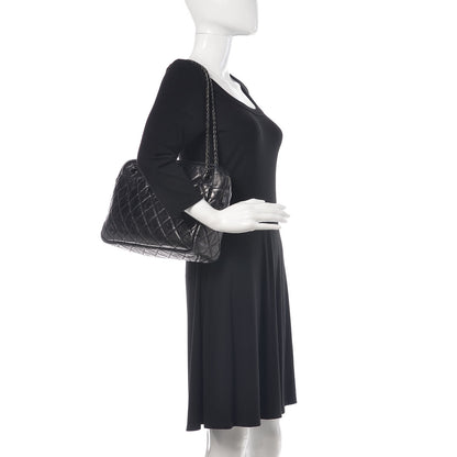 Chanel Metallic Aged Calfskin Quilted Large Reissue Camera Case Black 2 of 15