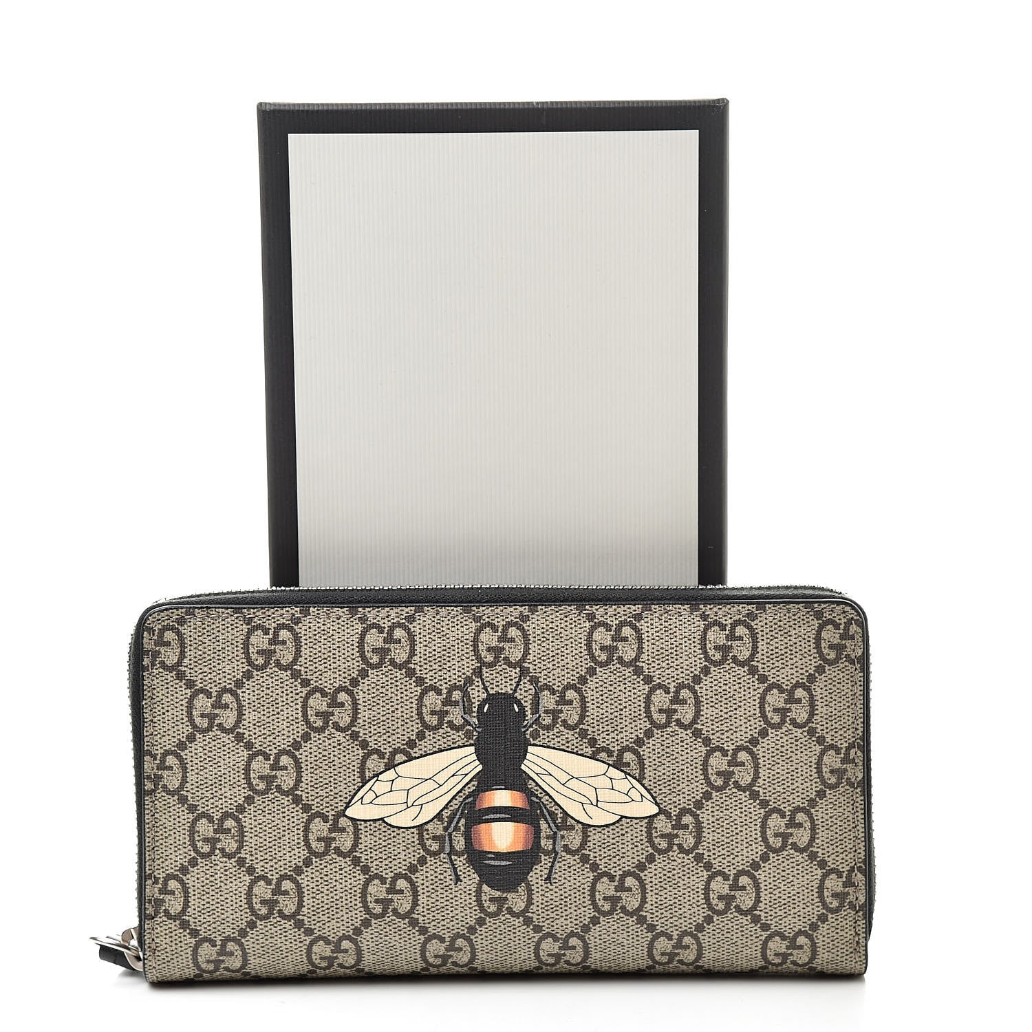 Gucci GG Supreme Monogram Bee Zip Around Wallet 8 of 8