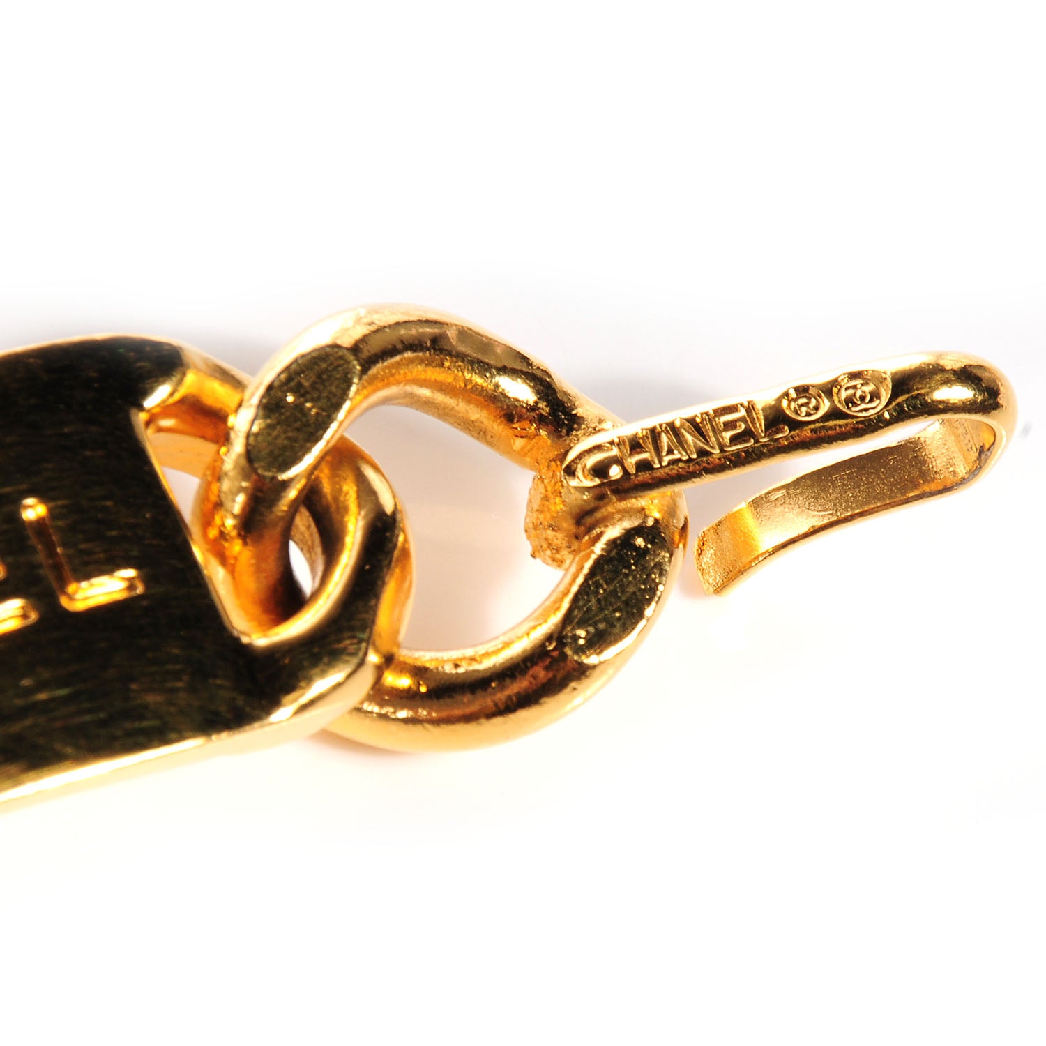 Chanel Leather Chain 31 Rue Cambon Medallion Belt Gold Black 5 of 6