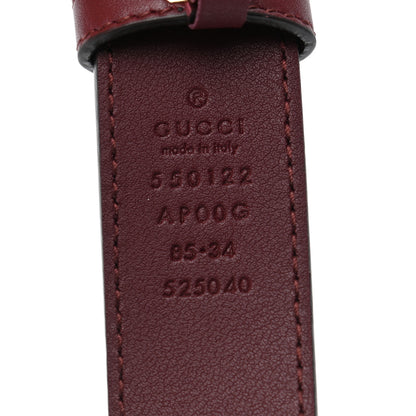 Gucci Calfskin Zumi 30mm Belt 85 34 Vintage Bordeaux 5 of 5