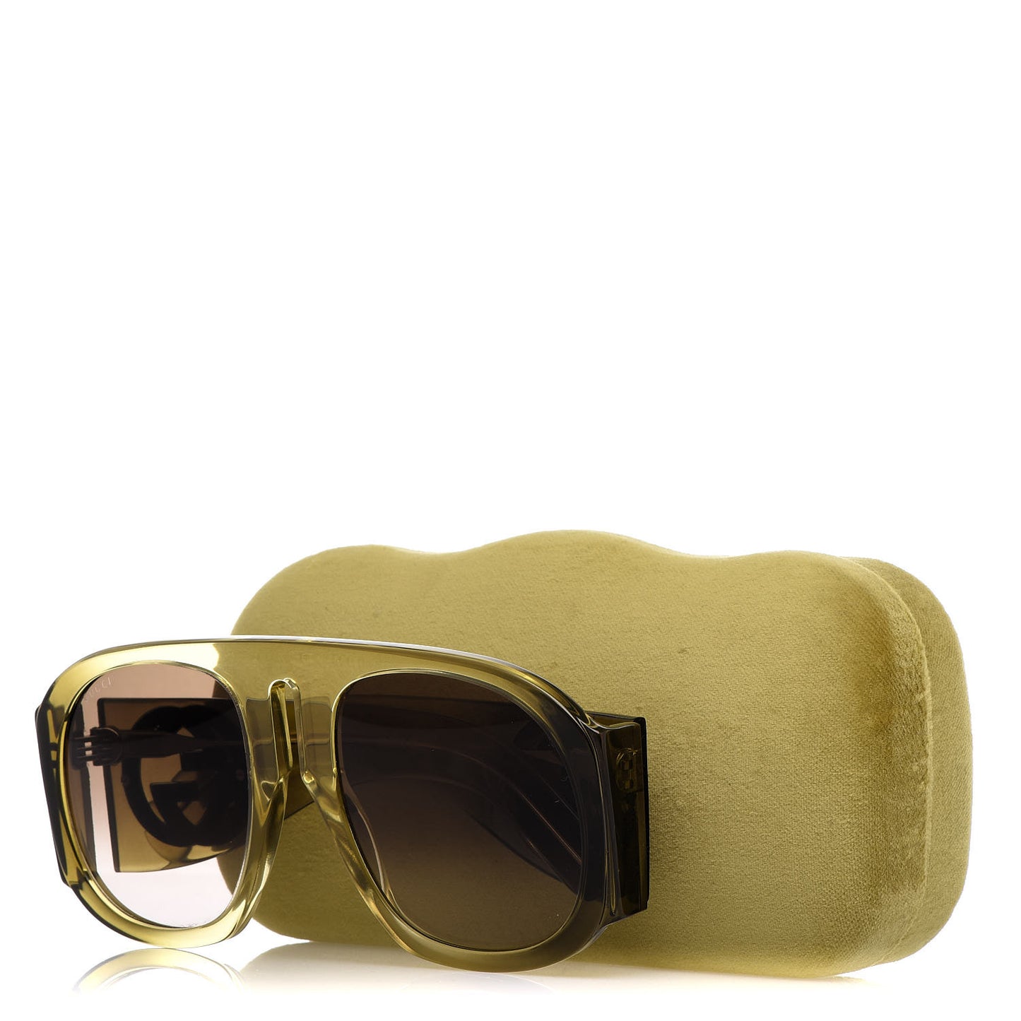 Oversized Aviator Sunglasses GG0152S Yellow