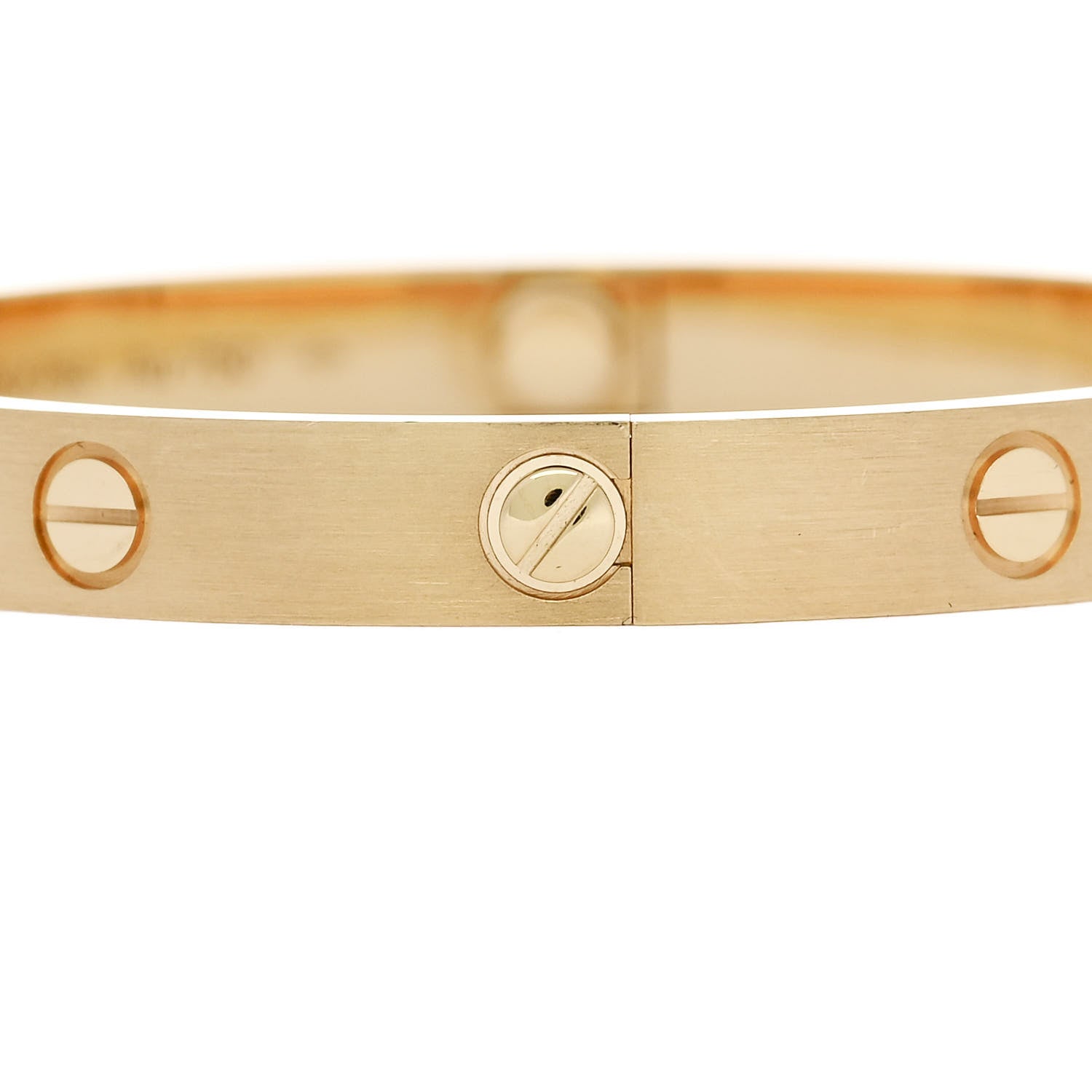 Cartier 18K Yellow Gold Brushed Finish LOVE Bracelet 17 4 of 9