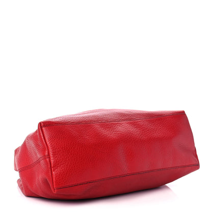 Gucci Pebbled Calfskin Medium Soho Chain Shoulder Bag Tabasco Red 4 of 14