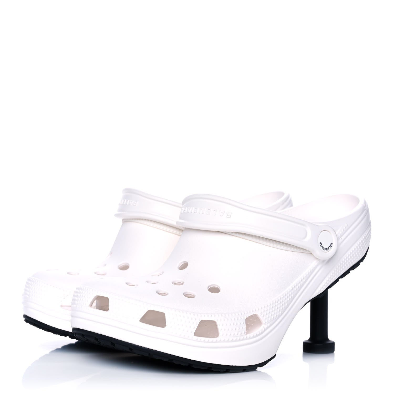 Balenciaga X CROCS Rubber Womens Madame 80 Sandals 39 White 3 of 9